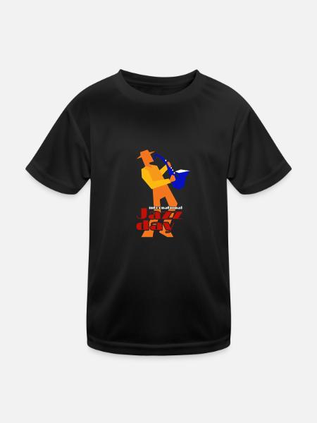 Jazz Music Improvisation Festival - Kids Functional T-Shirt - black - Front