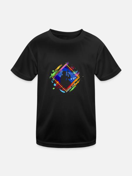 Jazz Musik Improvisation Festival - Kinder Funktions-T-Shirt - Schwarz - Vorne