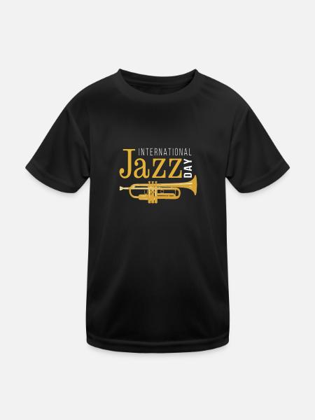 Jazz Music Improvisation Festival - Kids Functional T-Shirt - black - Front