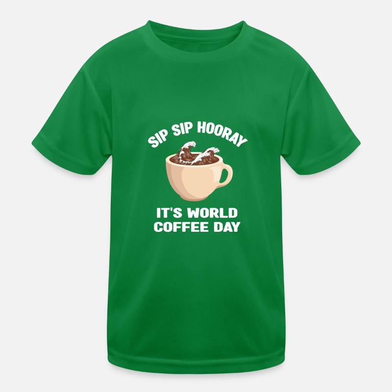 World Coffee Day Kids Functional T-Shirt