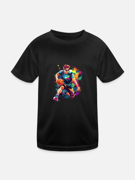 BASKETBALL forever! - Kids Functional T-Shirt - black - Front