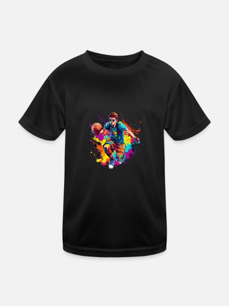 BASKETBALL forever! - Kids Functional T-Shirt - black - Front
