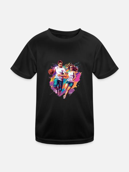 BASKETBALL forever! - Kids Functional T-Shirt - black - Front