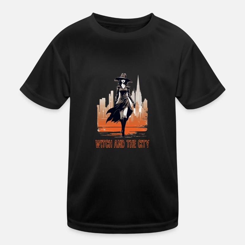 Gruselige Stimmung von Halloween Kinder Funktions-T-Shirt