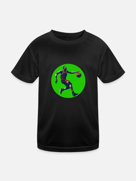 BASKETBALL forever! - Kids Functional T-Shirt - black - Front