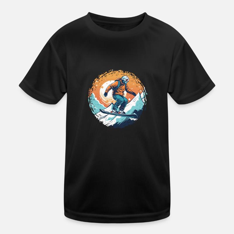 Snowboarden oder Skifahren und dann Après-Ski Kinder Funktions-T-Shirt