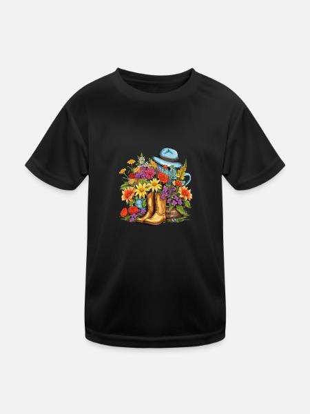 Die Freude eines Gartenliebhabers - Kinder Funktions-T-Shirt - Schwarz - Vorne