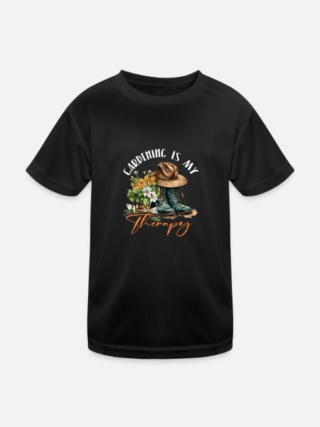 Un délice pour les amoureux du jardin - T-shirt sport Enfant - noir - Devant