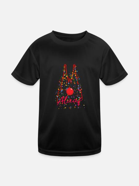 Karneval Kölle Alaaf am Kölner Dom - Kinder Funktions-T-Shirt - Schwarz - Vorne