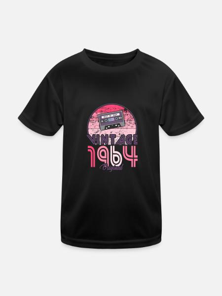 60. Geburtstag 2024 Feier best of Jahrgang 1964 - Kinder Funktions-T-Shirt - Schwarz - Vorne