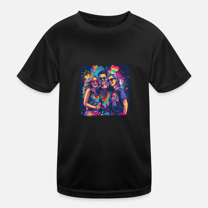 Rainbow Connection Embrace, Happy Pride Kids Functional T-Shirt