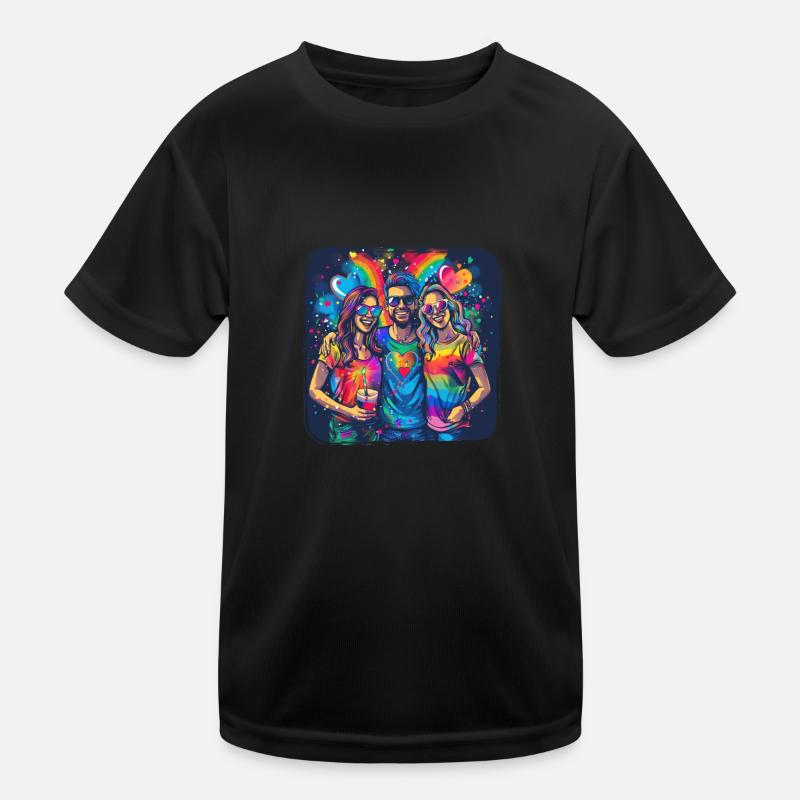 Rainbow Connection Embrace, Happy Pride Kids Functional T-Shirt