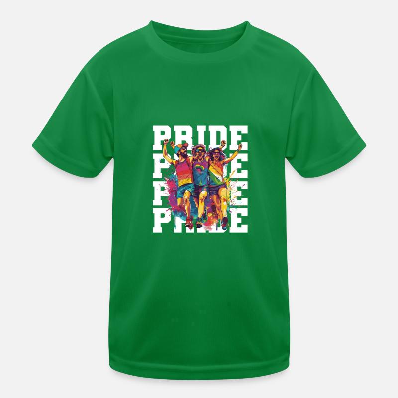 Étreinte de connexion arc-en-ciel, fierté heureuse T-shirt sport Enfant