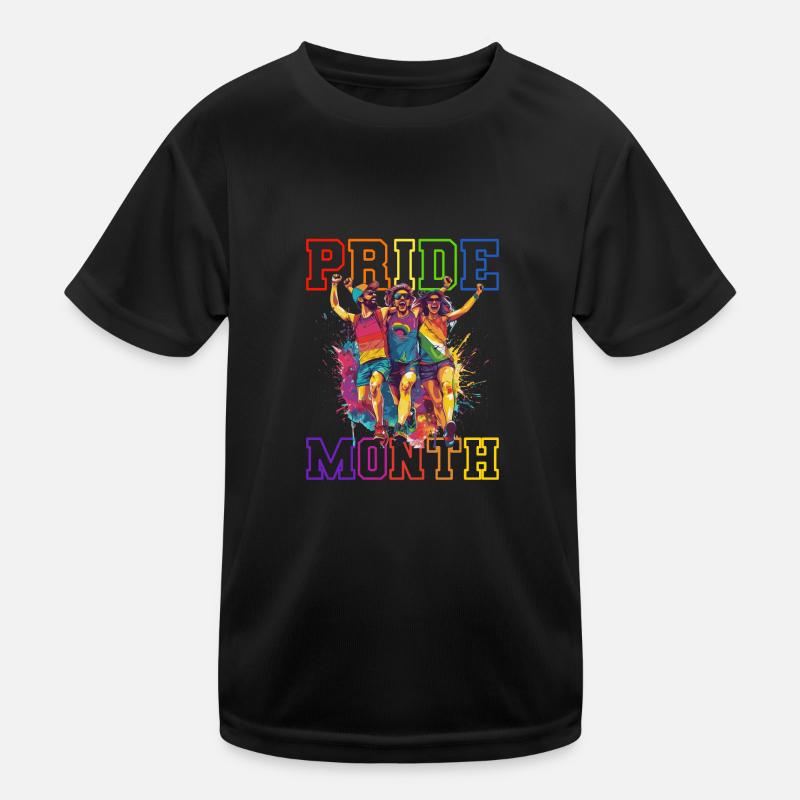 Étreinte de connexion arc-en-ciel, fierté heureuse T-shirt sport Enfant