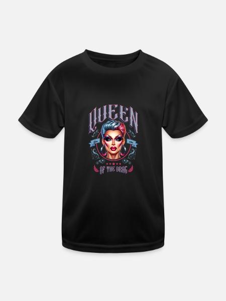 Fierté LGBTQ+ Reine du drag - T-shirt sport Enfant - noir - Devant