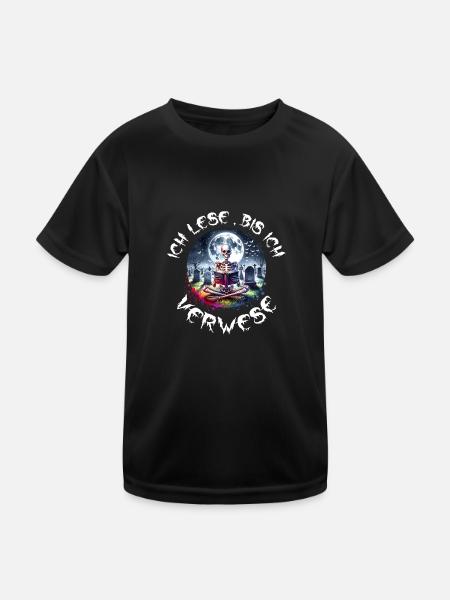 Reading is my hobby - Kids Functional T-Shirt - black - Front