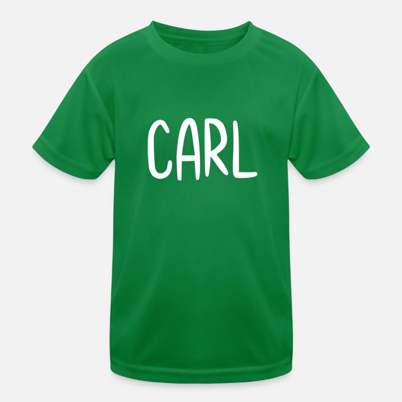 Carl Custom Name Schriftart Text Geburtstag Kinder Funktions-T-Shirt