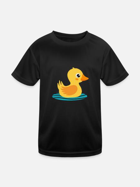 Rubber duck - Kids Functional T-Shirt - black