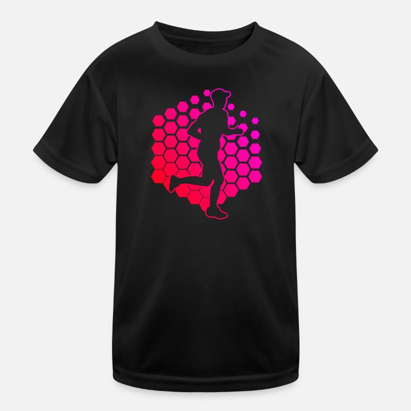 Jogging Marathon Course Marathon Coureurs T-shirt sport Enfant