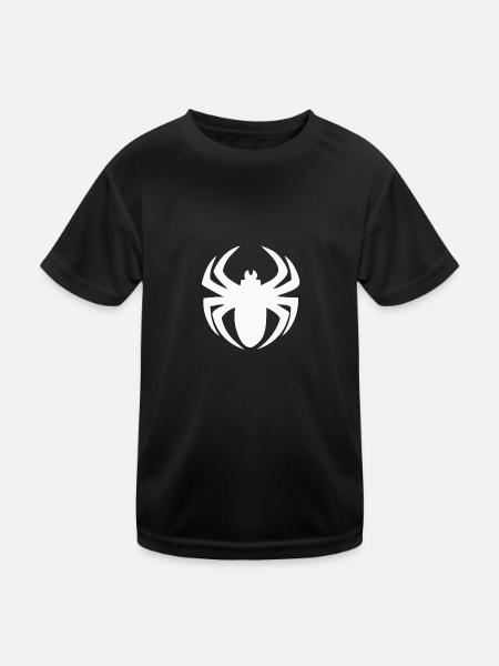 Spider Spider Spiderweb Fear Legs Christmas - Kids Functional T-Shirt - black - Front