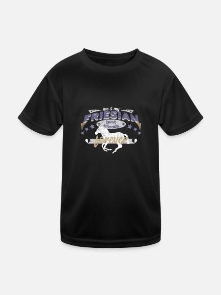 Frison race Frison meilleurs amis de BFF - T-shirt sport Enfant - noir - Devant