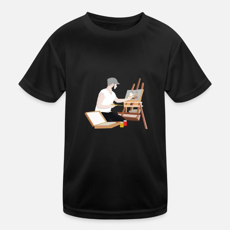 Painter Draw Painting Paint Picture Kids Functional T-Shirt