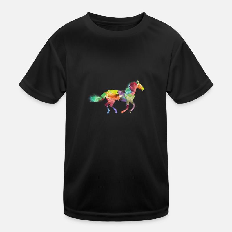 Rainbow horse design as a gift idea Kids Functional T-Shirt