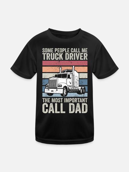 some people call me truck driver - T-shirt sport Enfant - noir - Devant