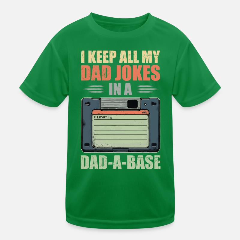 Funny dad jokes in dad-a-base vintage Father's Day T-shirt sport Enfant