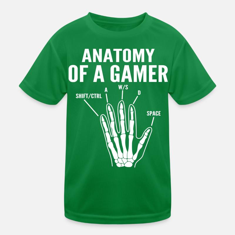 Anatomie eines Gamers Kinder Funktions-T-Shirt