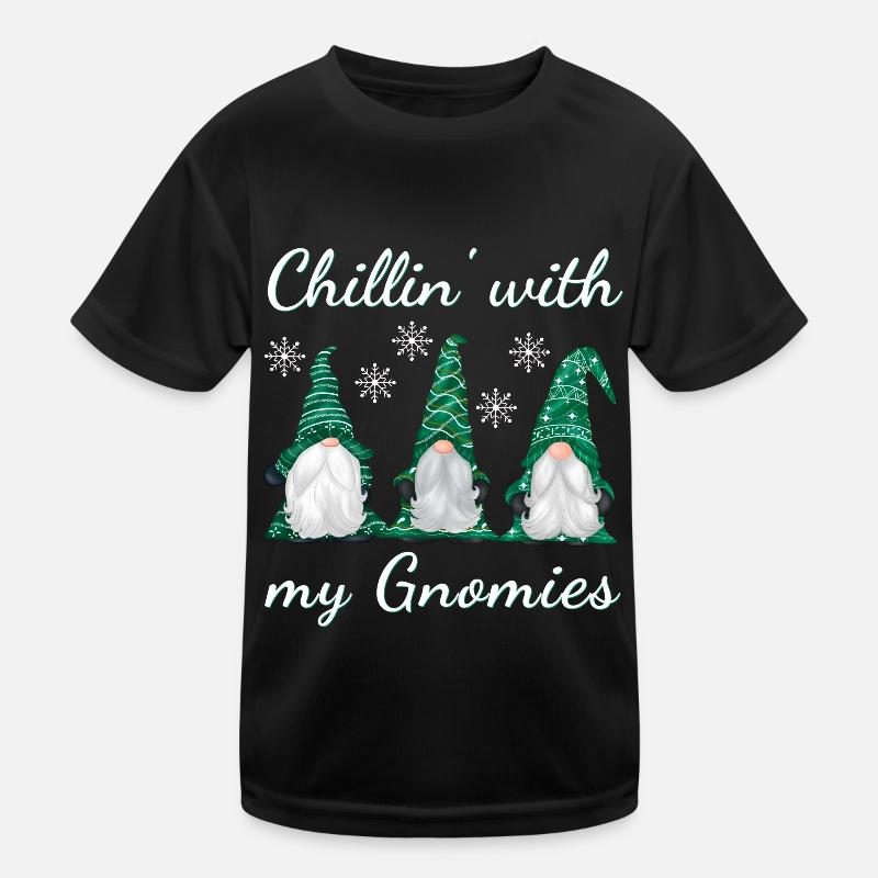Chillin mit meinen Gnomies - Christmas Gnomes Kinder Funktions-T-Shirt