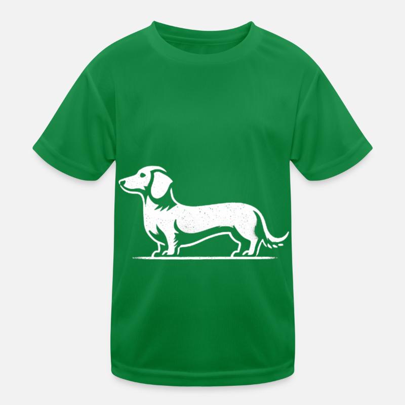 Teckel Teckel Silhouette Chien T-shirt sport Enfant
