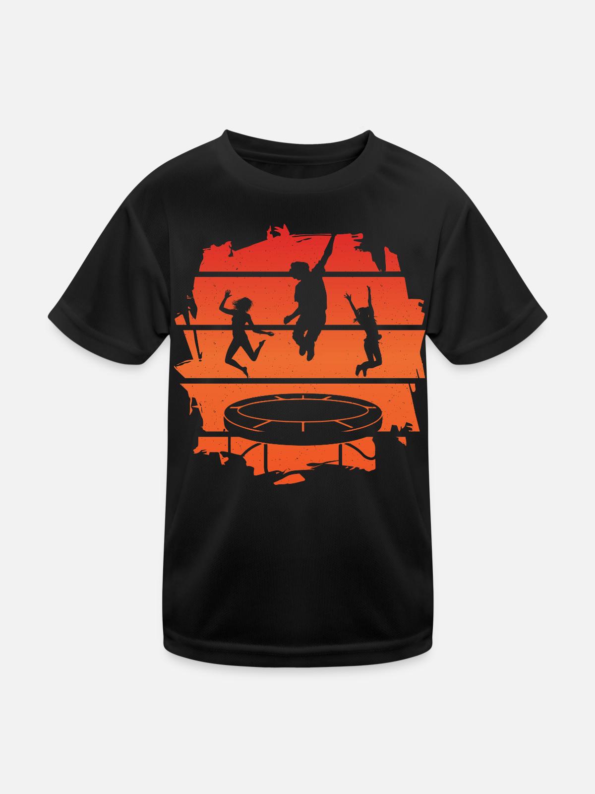Trampoline - Kids Functional T-Shirt - black - Front