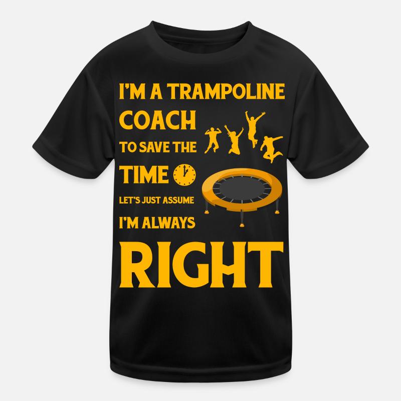 Trampolin-Trainer Kinder Funktions-T-Shirt