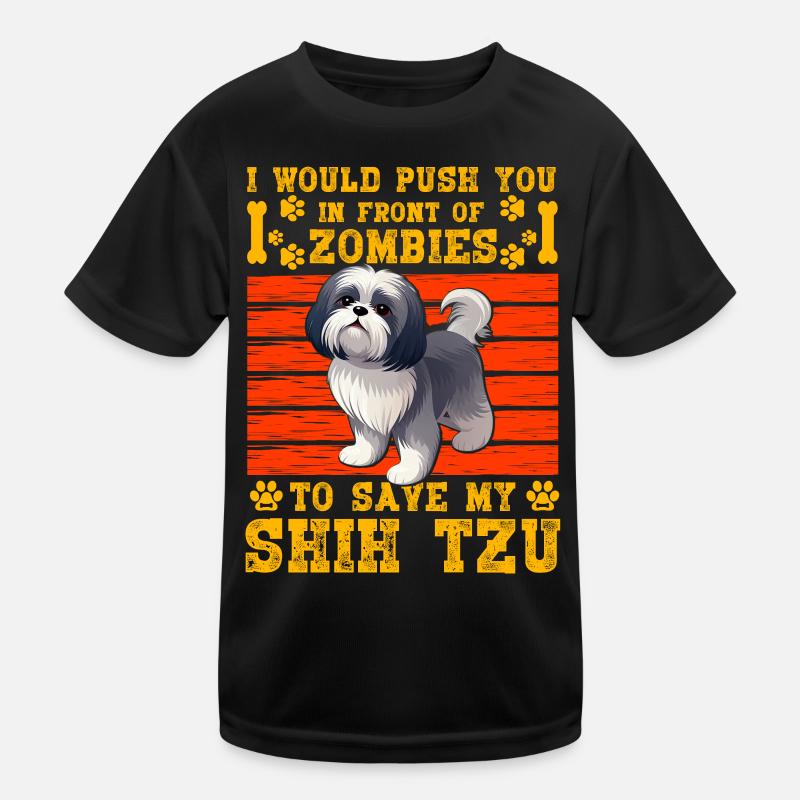 Shih Tzu - Kids Functional T-Shirt - black