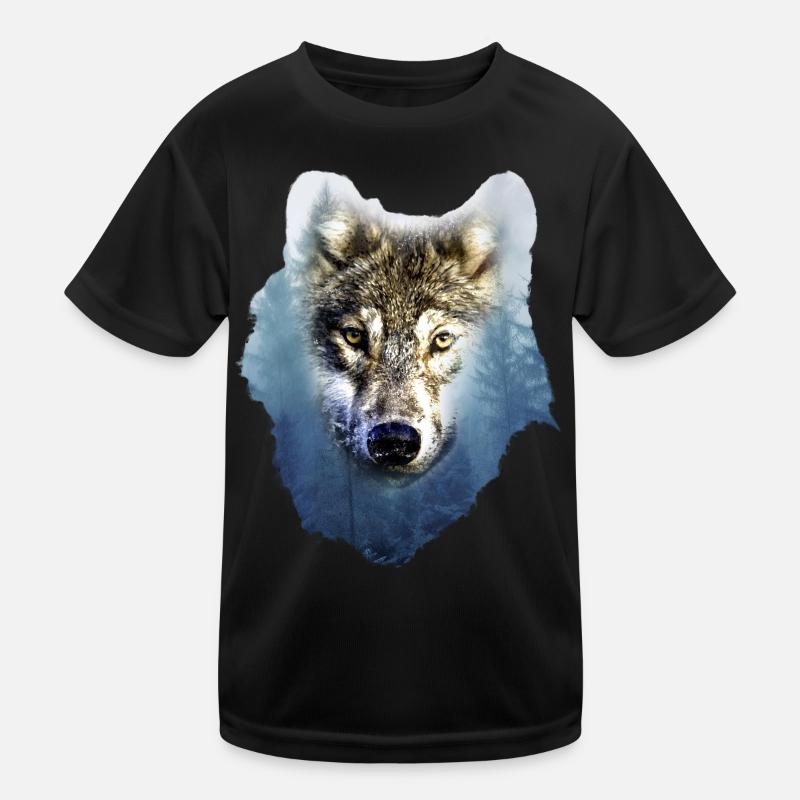 Wolf Kinder Funktions-T-Shirt