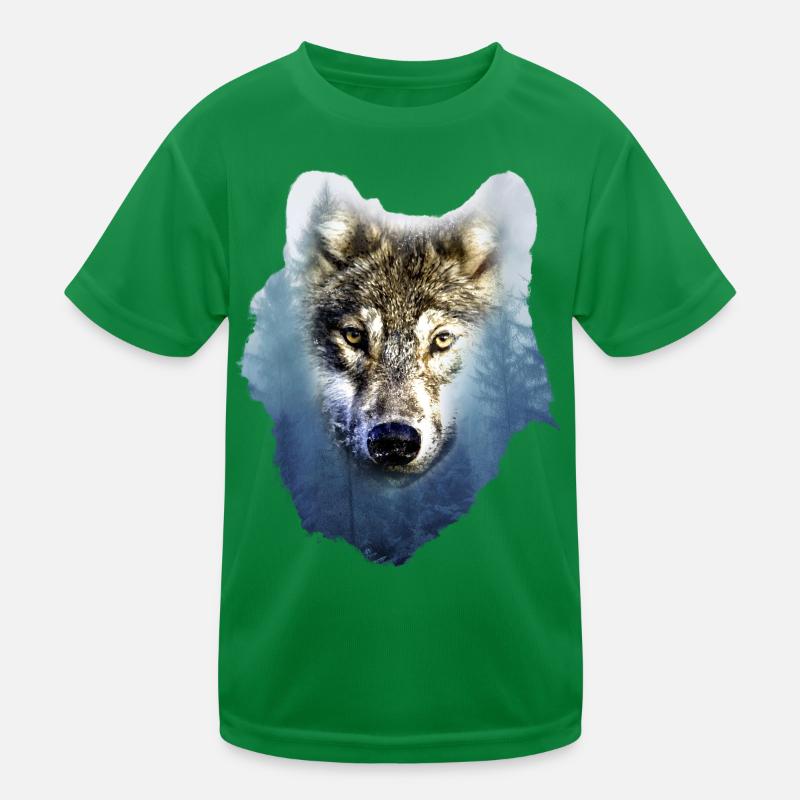 Wolf Kinder Funktions-T-Shirt