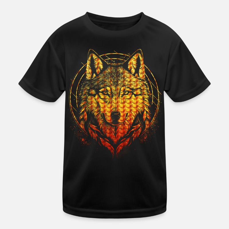 Wolf Kinder Funktions-T-Shirt