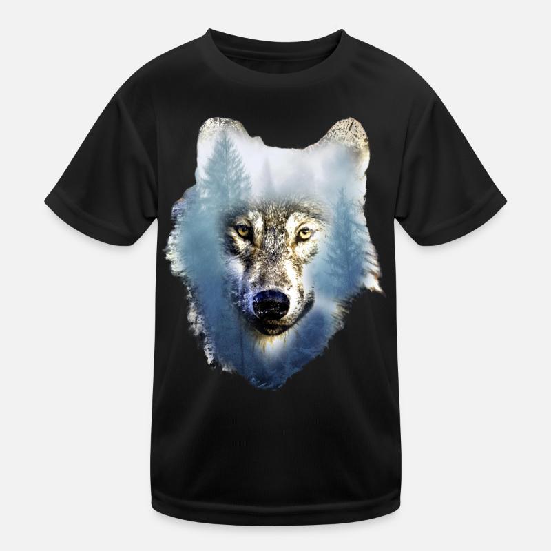 Wolf Kinder Funktions-T-Shirt