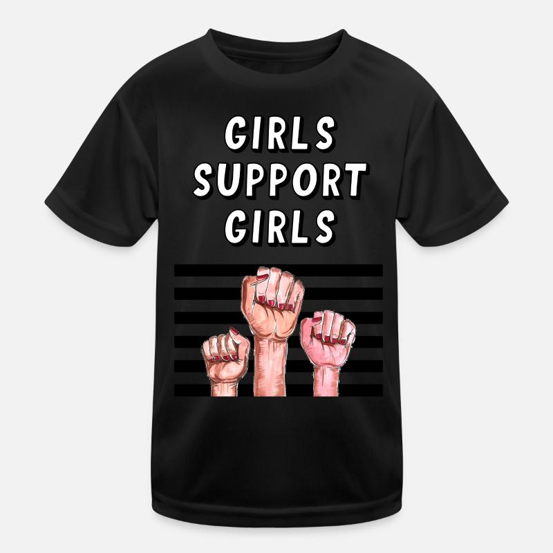 Mädchen unterstützen Mädchen Kinder Funktions-T-Shirt