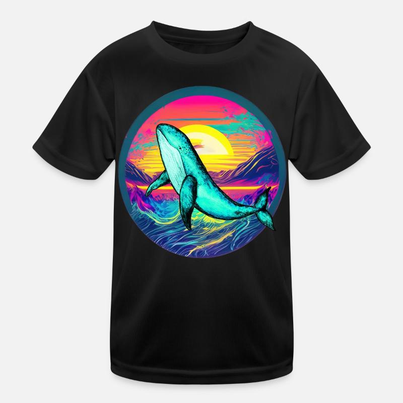 Blauwal Kinder Funktions-T-Shirt
