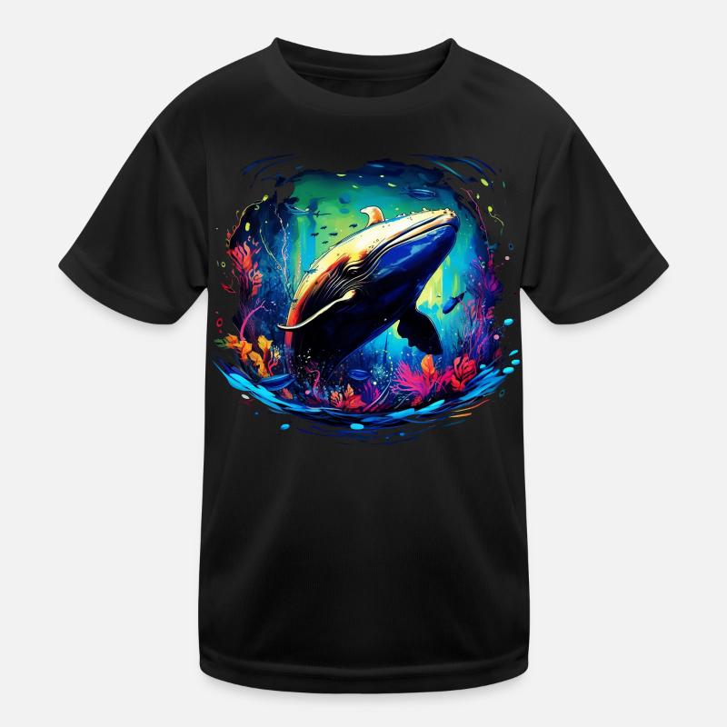 Blauwal Kinder Funktions-T-Shirt