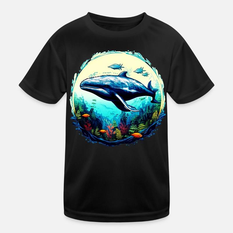 Baleine bleue T-shirt sport Enfant