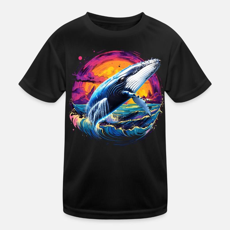 Blauwal Kinder Funktions-T-Shirt