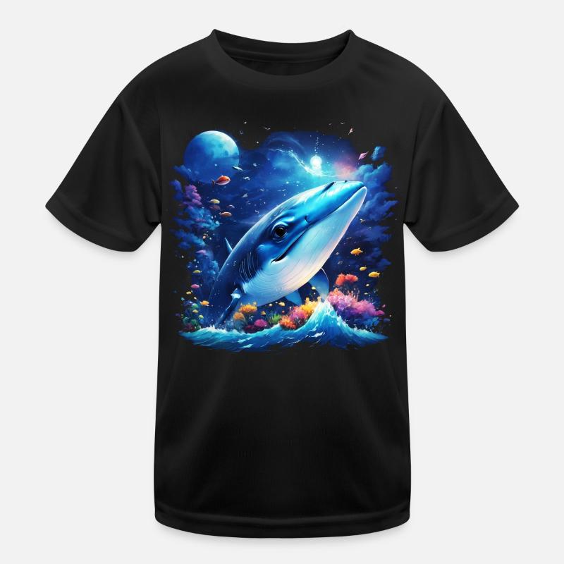 Blauwal Kinder Funktions-T-Shirt
