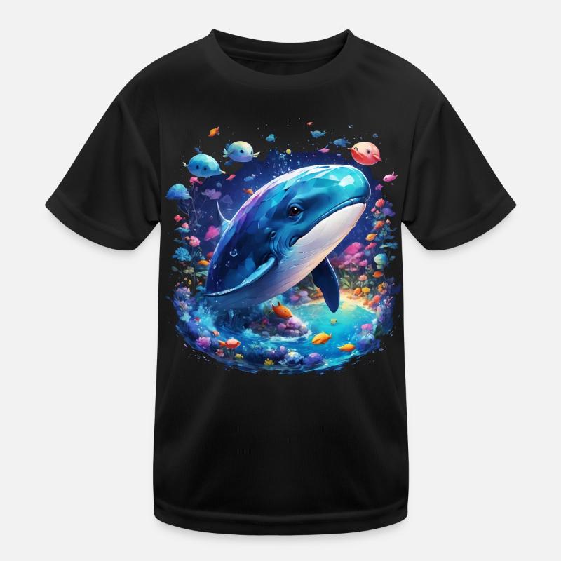 Blauwal Kinder Funktions-T-Shirt