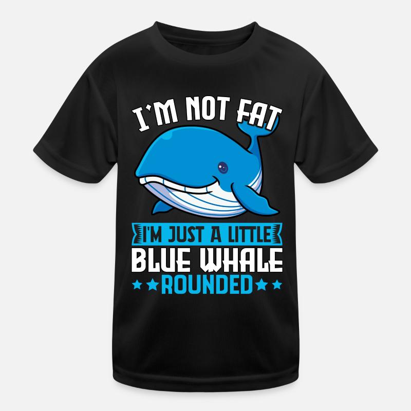 Ich bin nicht dick, ich bin nur ein kleiner Blauwal rundlich Kinder Funktions-T-Shirt