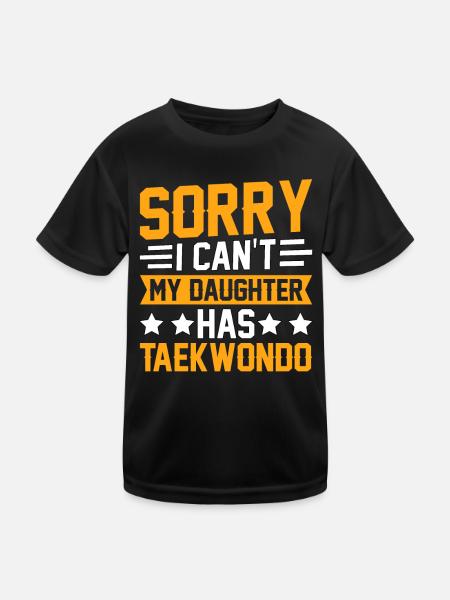 Désolé, je ne peux pas, ma fille a le taekwondo - T-shirt sport Enfant - noir