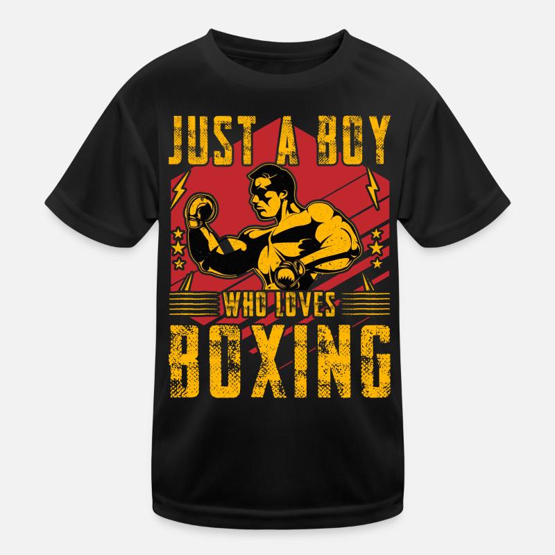 Just a Boy who loves Boxing Kids Functional T-Shirt
