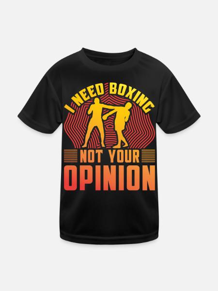 Ich brauche Boxen, nicht deine Meinung - Kinder Funktions-T-Shirt - Schwarz - Vorne